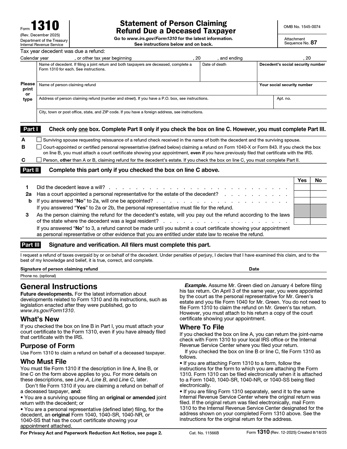 1310 Form