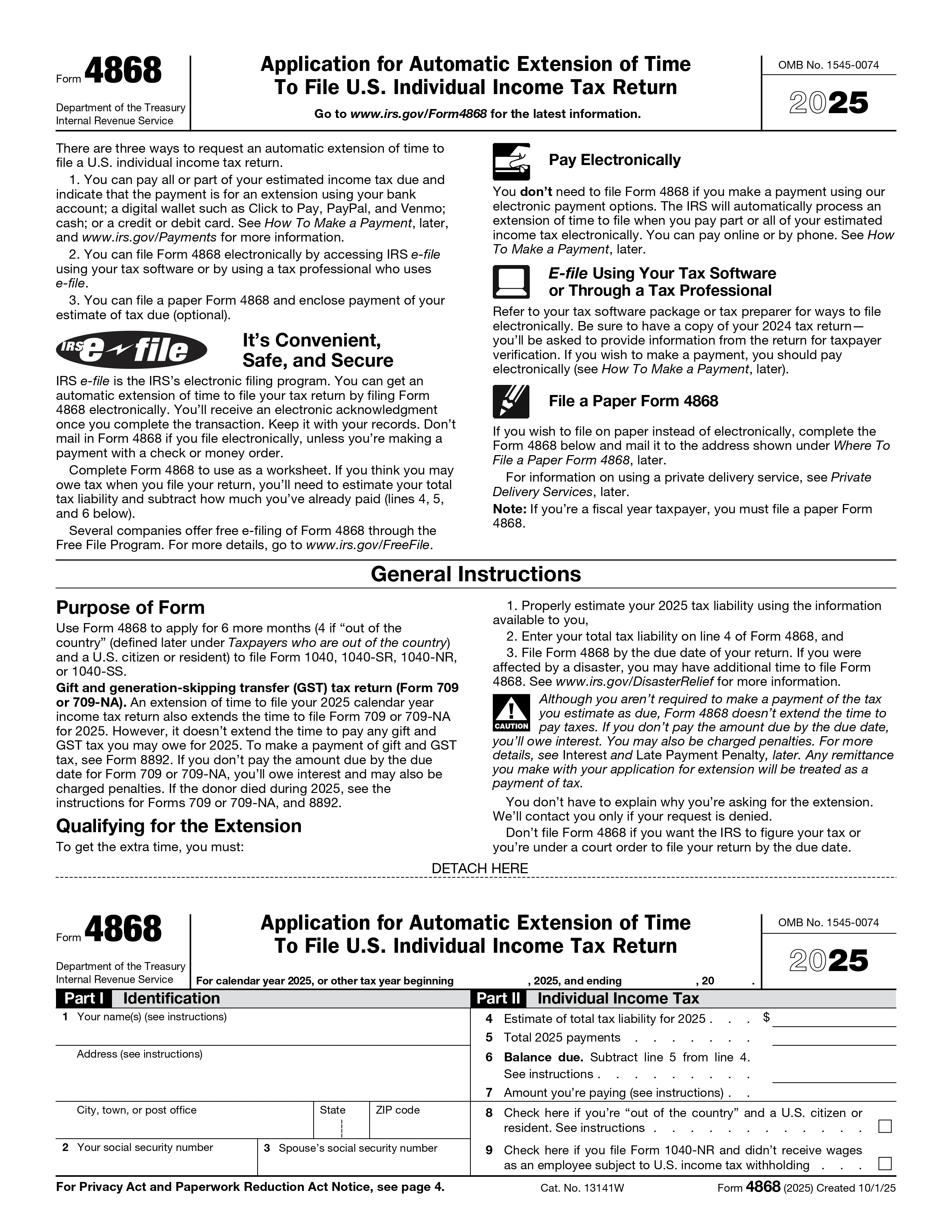 4868 Form