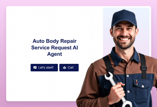 Auto Body Repair Service Request AI Agent Template Thumbnail
