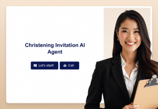 Christening Invitation AI Agent Template Thumbnail
