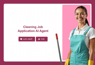 Cleaning Job Application AI Agent Template Thumbnail