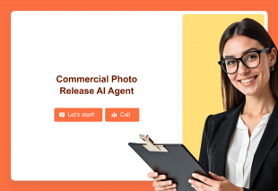 Commercial Photo Release AI Agent Template Thumbnail