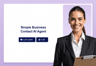 Simple Business Contact AI Agent Template Thumbnail