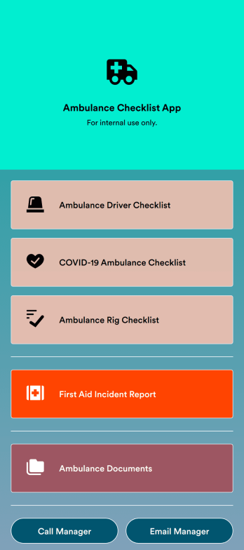 Custom Ambulance Checklist App