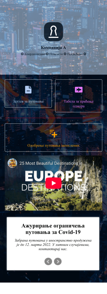 Апликација за Управљање Путовањима