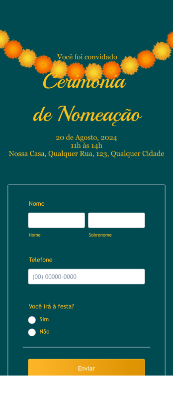 App de RSVP para Cerimônia de Nomeação