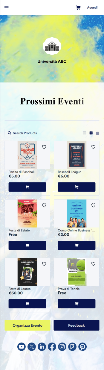 App per Eventi Universitari