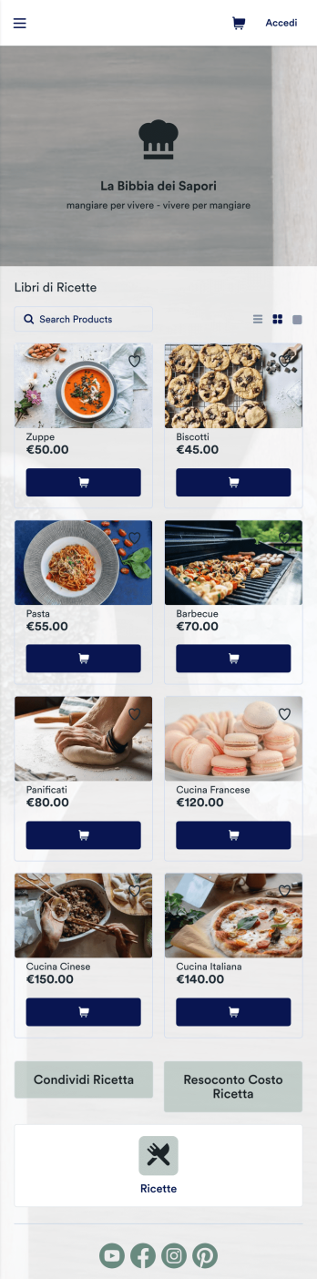App per Ricettari