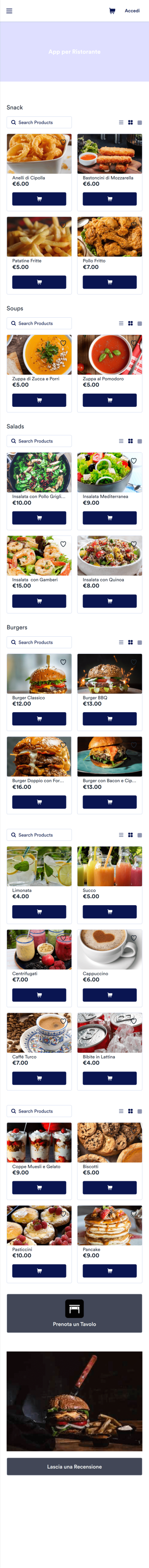 App per Ristorante