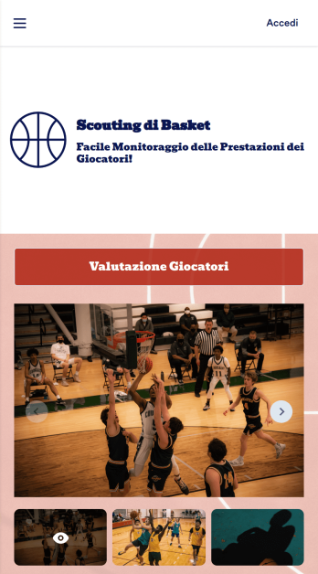 App per Scouting di Basket
