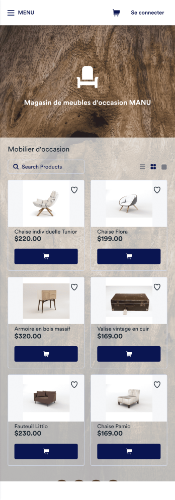 Application de mobilier d'occasion