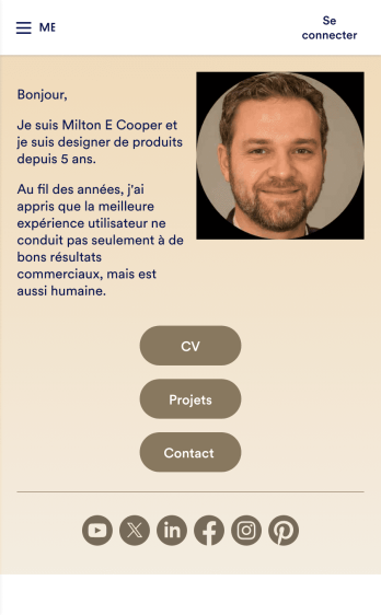 Application de portfolio personnel