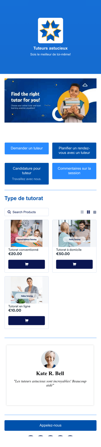 Application de tutorat