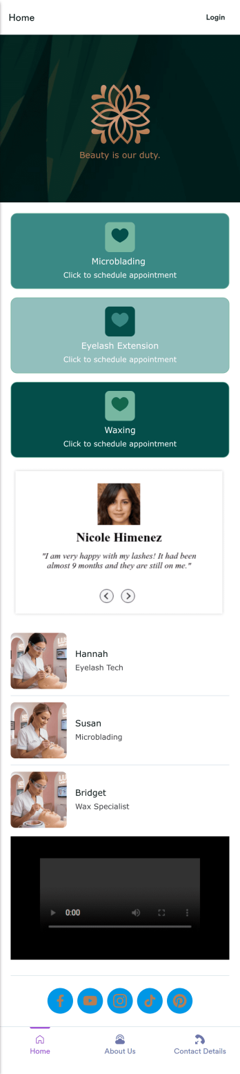 Beauty Studio App Template