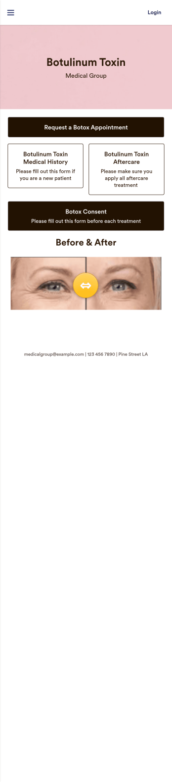 Botox App Template