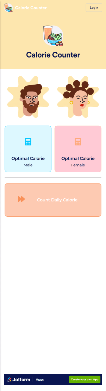 Calorie Counter App Template