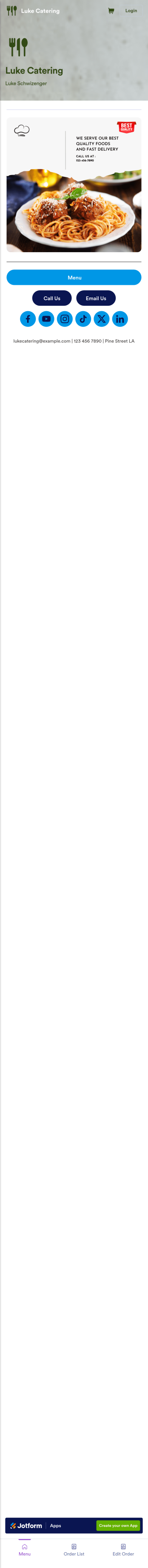 Catering App Template