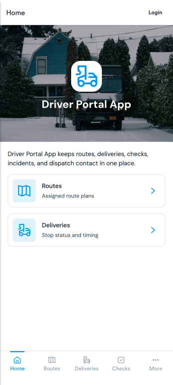 Driver Portal App Template