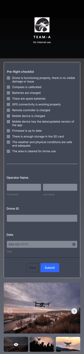 Drone Pre Flight Checklist App Template