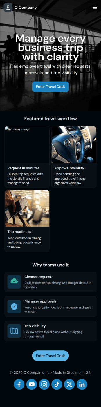 Employee Travel Management App Template