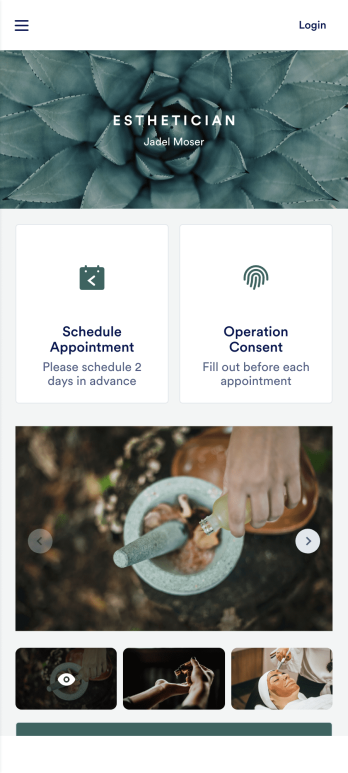 Esthetician App Template
