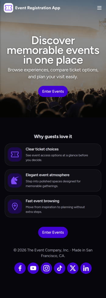 Event Registration App Template