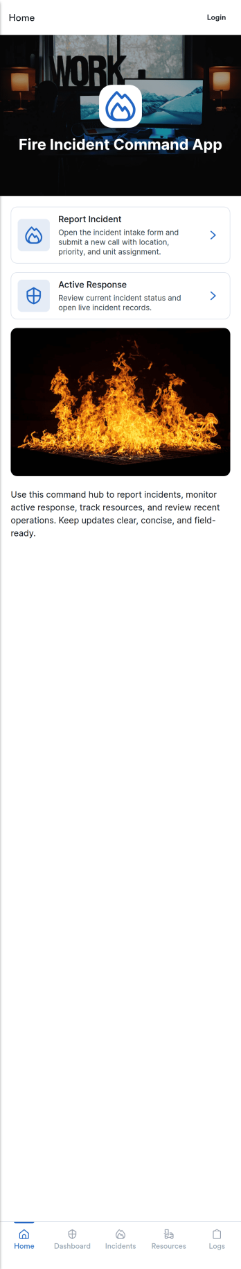 Fire Incident Command App Template