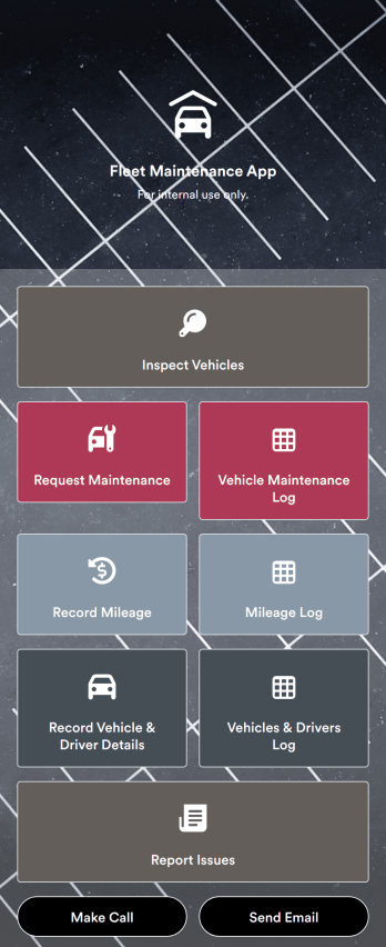 Customizable Fleet Maintenance App