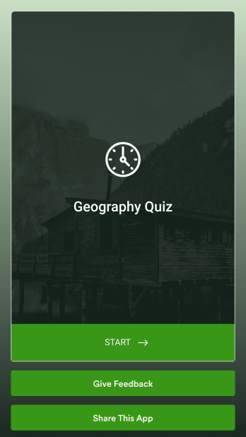 Custom Geography Quiz App