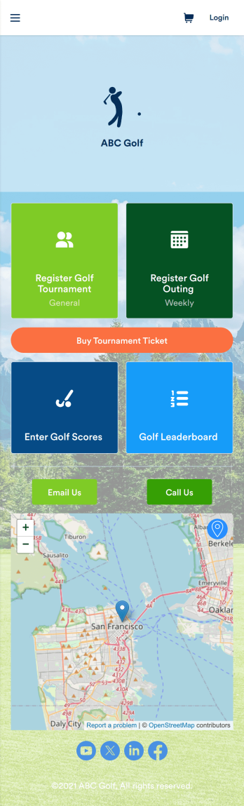 Golf Tournament App Template
