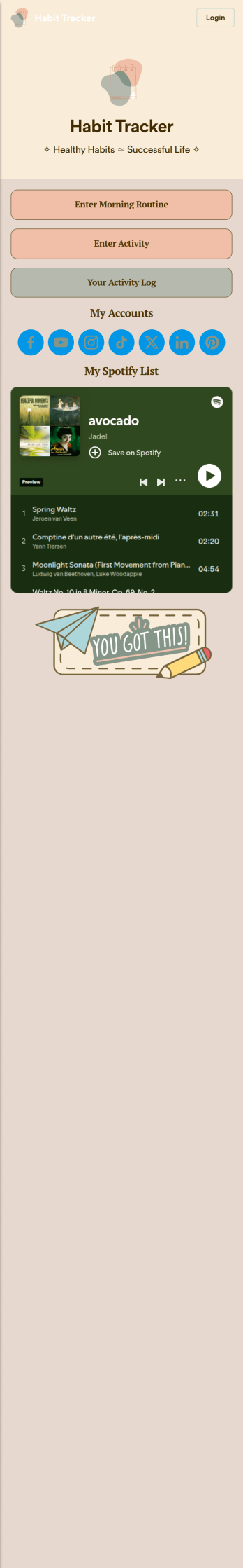 Habit Tracker App Template