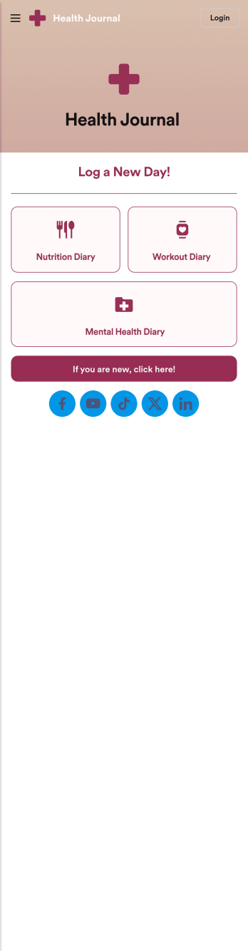 Health Journal App Template