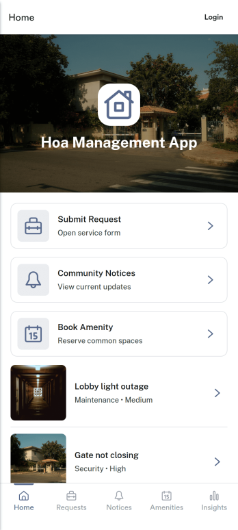 Hoa Management App Template