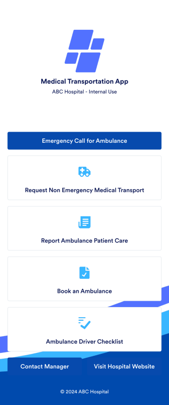 Medical Transportation App Template