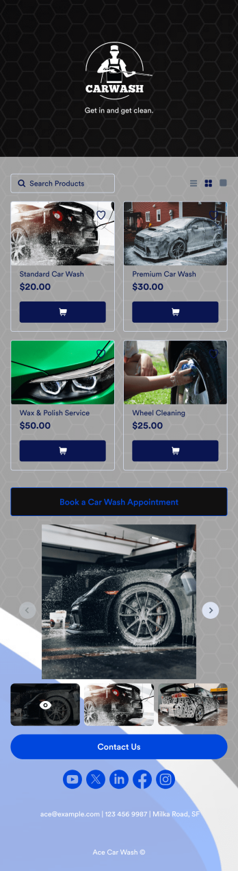 Custom Mobile Car Wash App