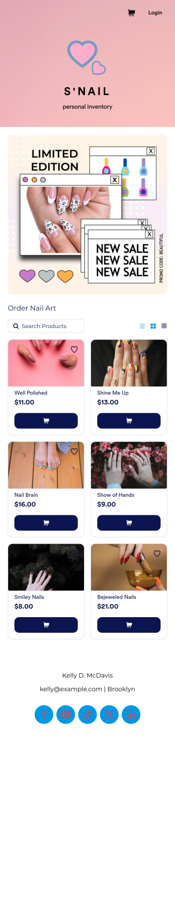 Nail Art Bio Link App Template