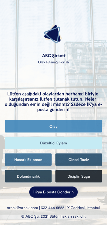Olay Tutanağı Uygulama Șablonu