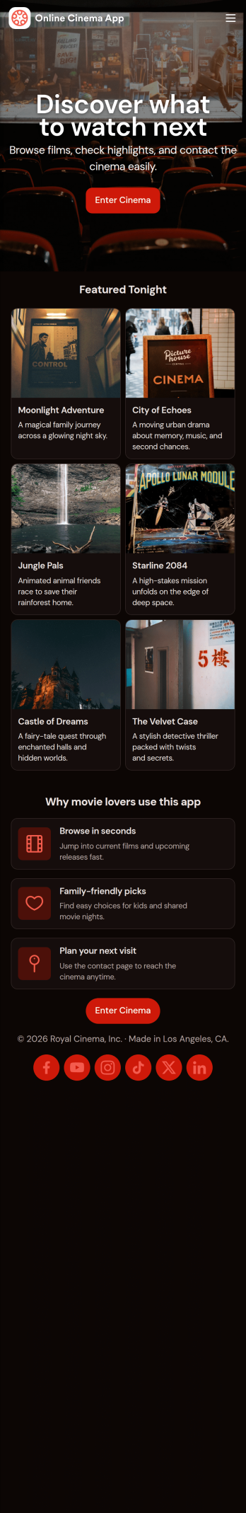 Custom Online Cinema App