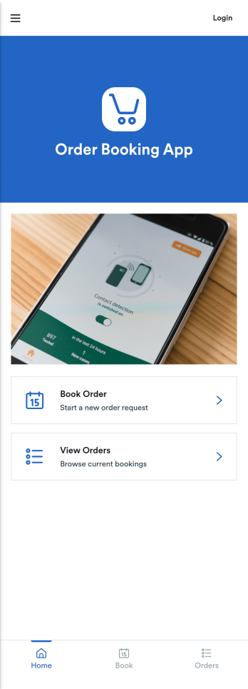Order Booking App Template