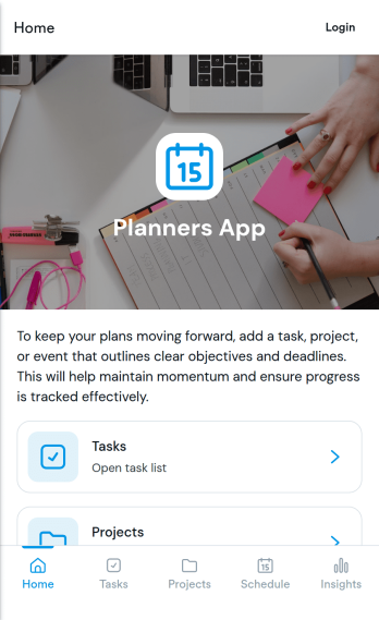 Planners App Template