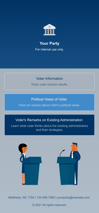 Custom Political Canvassing App