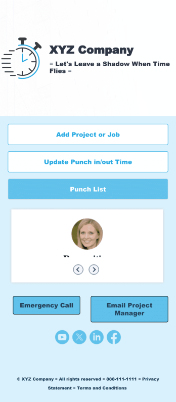 Customizable Punch In Out Timesheet App