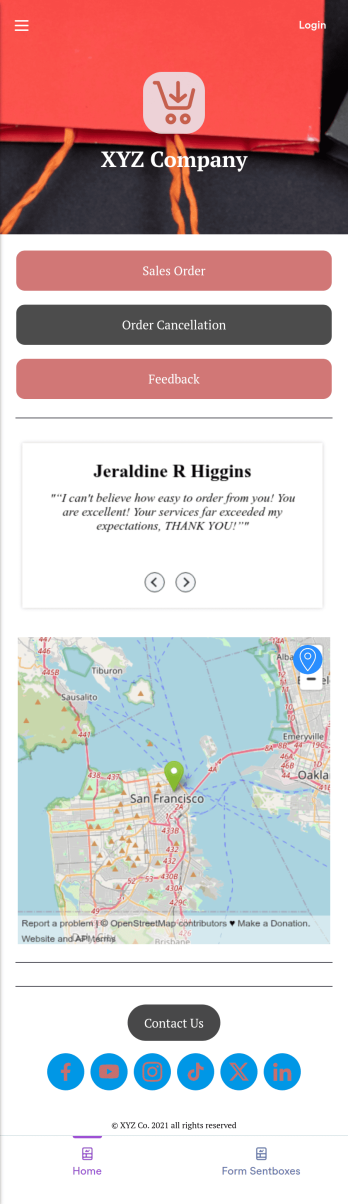 Sales Order App Template