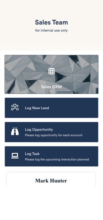 Customizable Sales Tracking App
