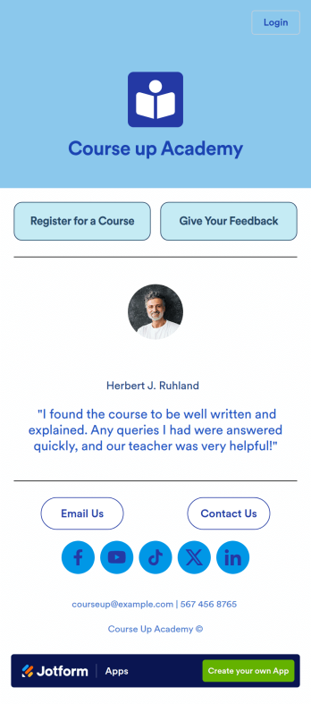 School Scheduling App Template