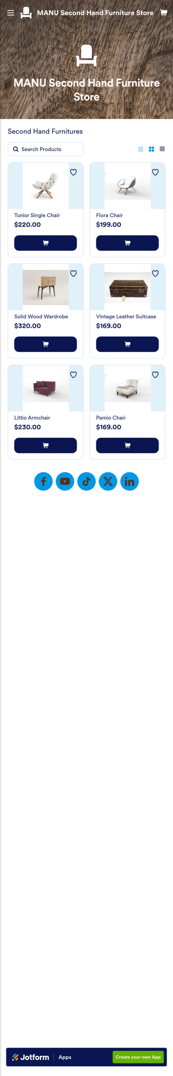 Second Hand Furniture App Template