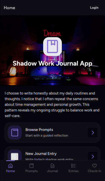 Shadow Work Journal App Template