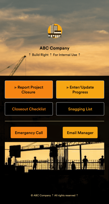 Snagging App Template
