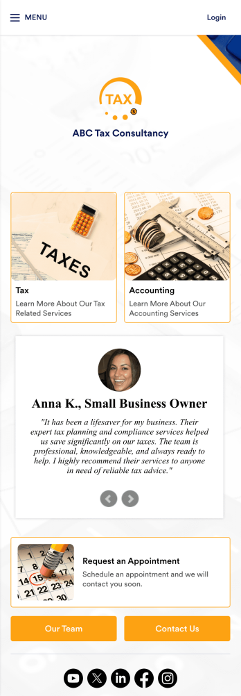 Tax Consultancy App Template