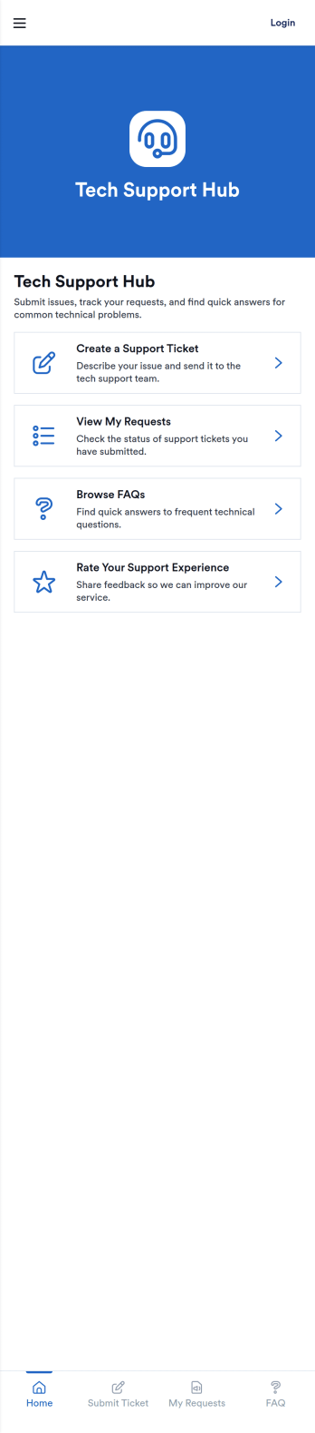 Tech Support App Template